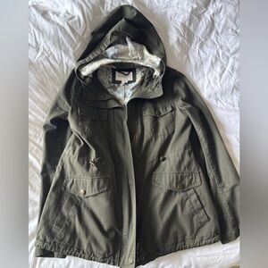 BCBGeneration hooded olive jacket